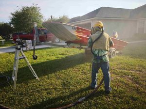 Ft aluminum boat sandblasting in Ocala, FL - Ocala Sandblasting