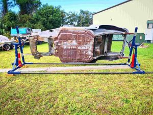 Media blasting in progress in Ocala, FL - Ocala Sandblasting